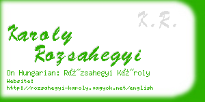 karoly rozsahegyi business card